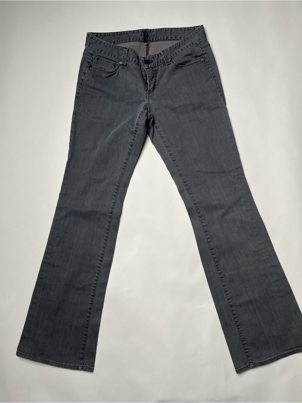 Ann Taylor Charcoal Flare Jeans